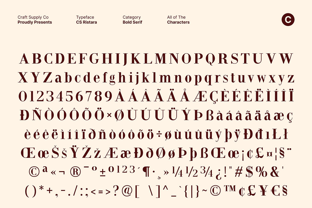 CS Ristara – Classic Serif Font, a Serif Font by Craft Supply Co. (Photo 8 of 8)