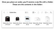 Gable Box Mockup + Template, a Packaging Mockup by Korner (Thumbnail 12 of 12)