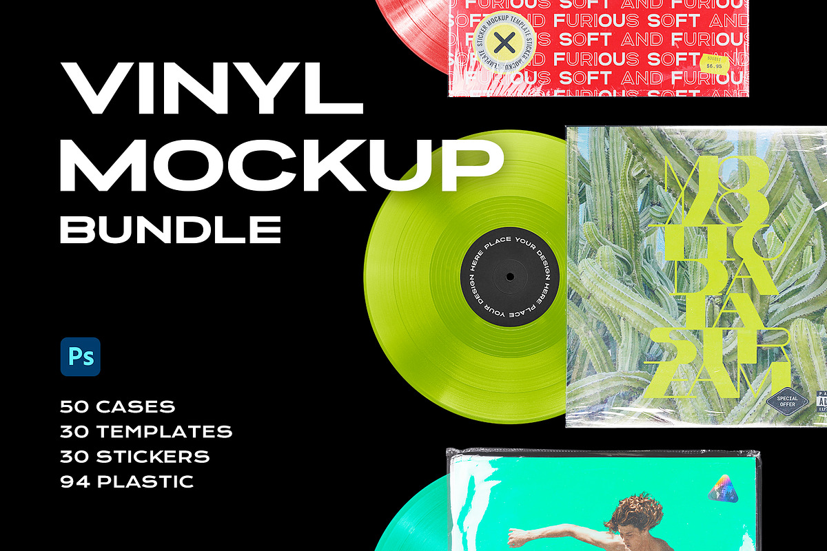 Vinyl Mockup Bundle Template Record, a Product Mockup by PrintPixel (Photo 1 of 56)