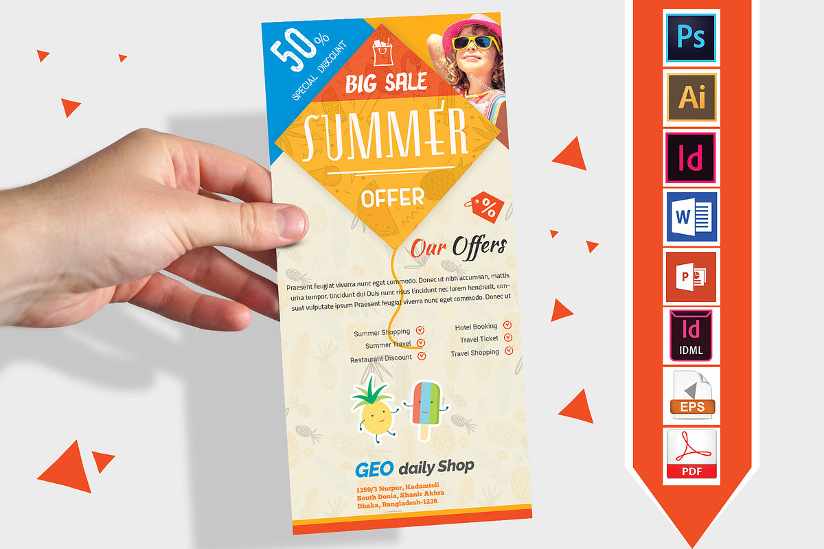 Rack Card | Summer Sale DL Flyer V-2, a Flyer Template by Imagine ...