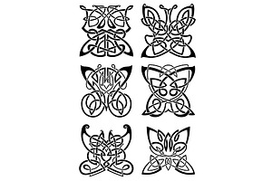 Celtic Tattoos Of Black Butterflies