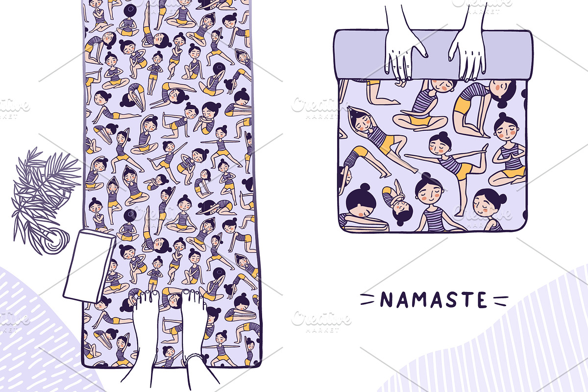 30 Yoga Poses, a Healthcare Illustration by Apolinarias Art (Photo 7 of 9)