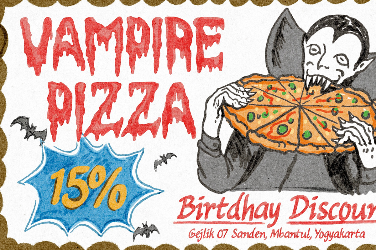 Blood Face Horror Font, a Handwritten Font by AROKA (Photo 4 of 7)