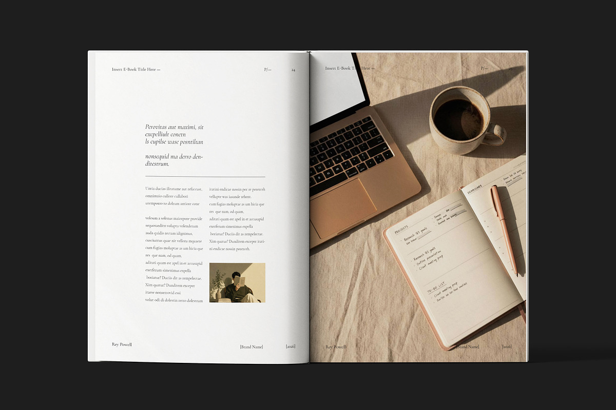 Digital E-Book Design Template, a Magazine Template by Olion Lora (Photo 8 of 16)