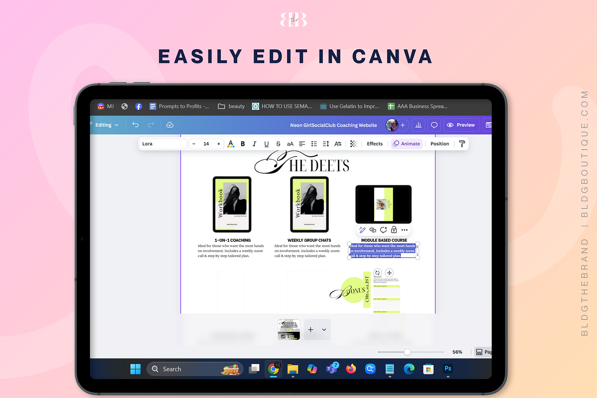 Bold Canva Coaching Website preview 2