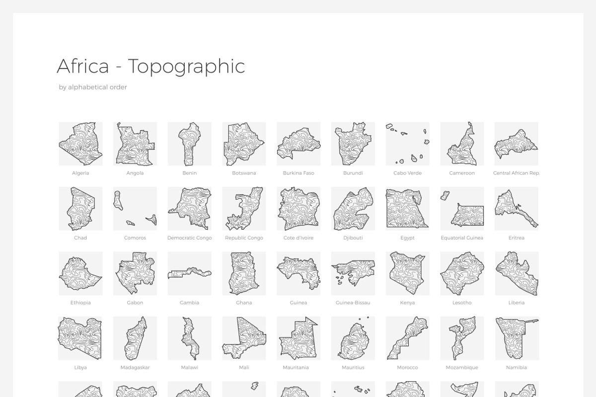 ONE WORLD ICONS - Countries, an Outline Icon by Uniko Studio (Photo 3 of 10)