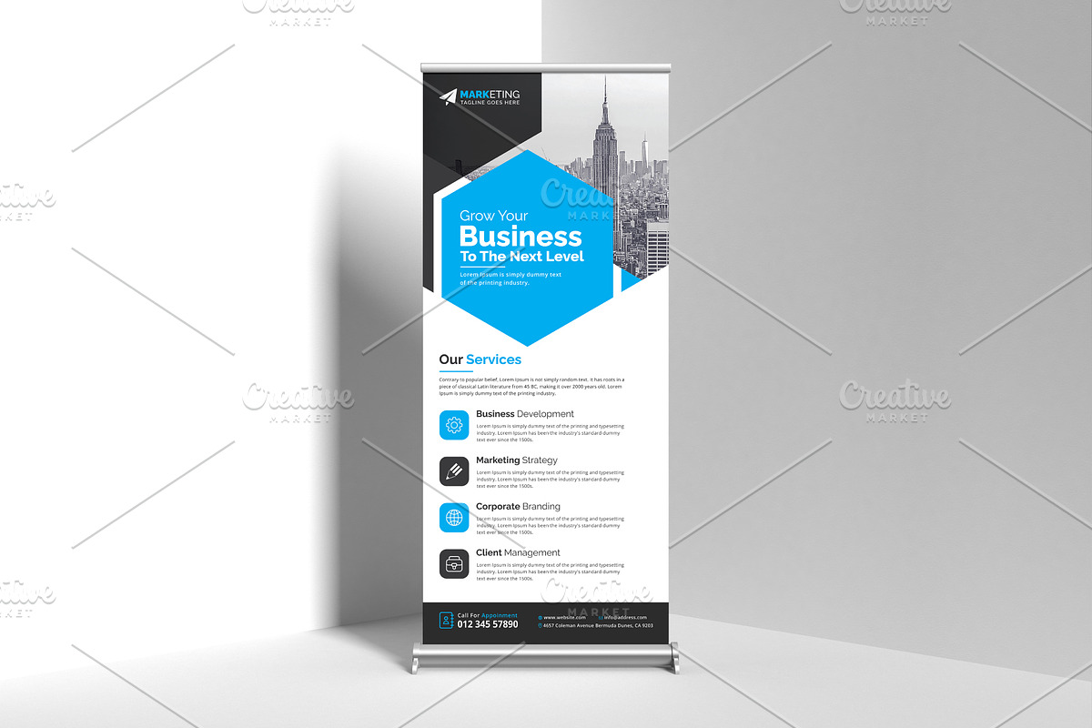Corporate Roll Up Banner, a Marketing Template by GraphicsBurg (Photo 3 of 5)
