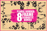 Flower Frame Silhouette Pack, an Illustration by BIPLOB EXPERT (Thumbnail 1 of 9)