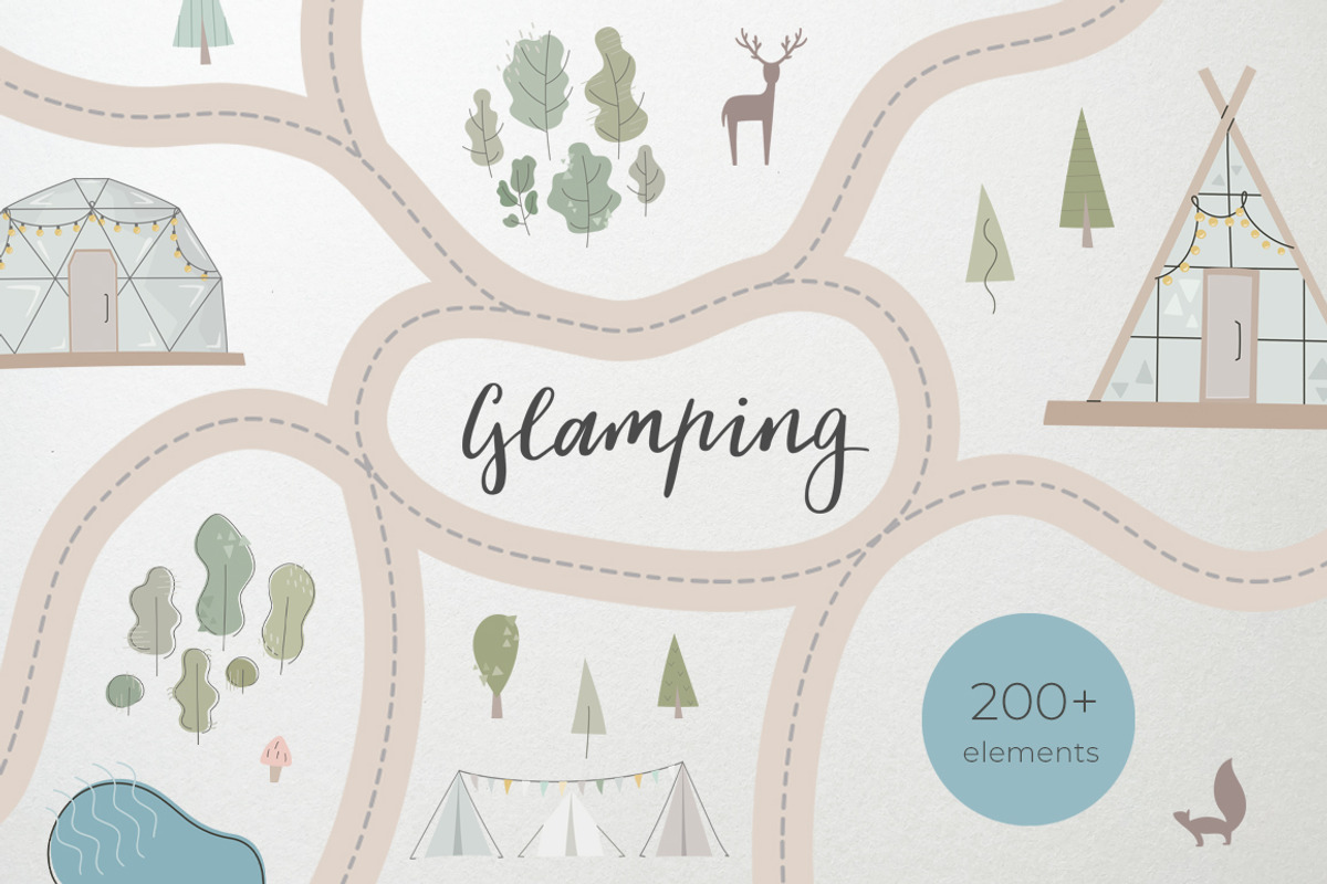 Glamping houses, nature & signposts, an Animal Illustration by Purrga (Photo 1 of 10)