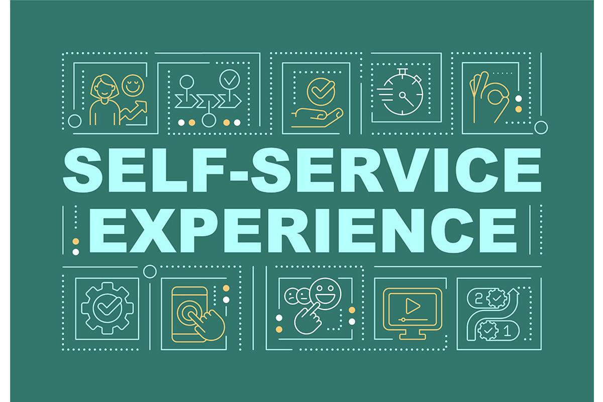 Self-service experience word concept, a Templates & Theme by IMG Visuals