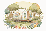Spring Cottage Watercolor Collection, a Seasonal Illustration by OREJE (Thumbnail 16 of 17)