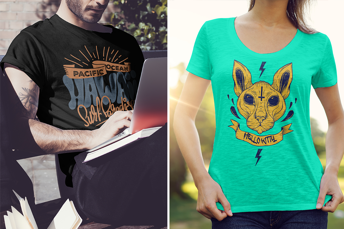 T-Shirt Mock-Up  Street Edition, a Shirt Mockup by Mock-up Store (Photo 3 of 9)