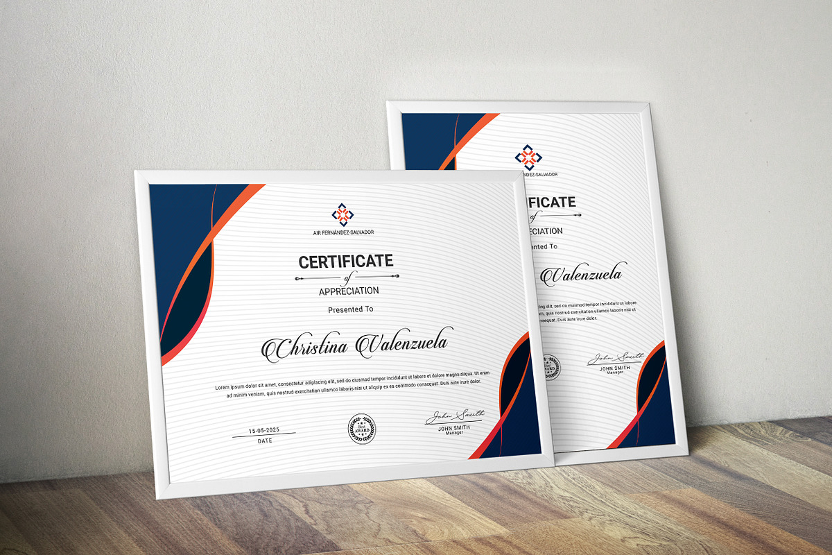 Certificate Template, a Stationery Template by ResumeDevisers (Photo 1 of 8)