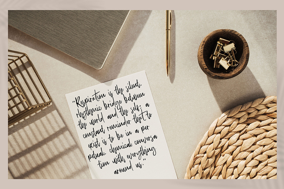 Respiration, a Handwritten Font by Gatype (Photo 2 of 10)