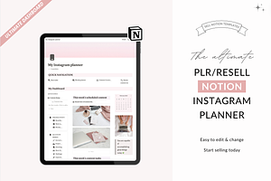 Notion Instagram Planner PLR