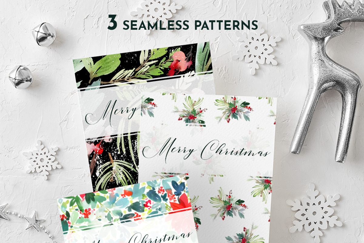 3 Christmas Seamless Pattern, a Pattern Graphic by Karma (Photo 1 of 8)