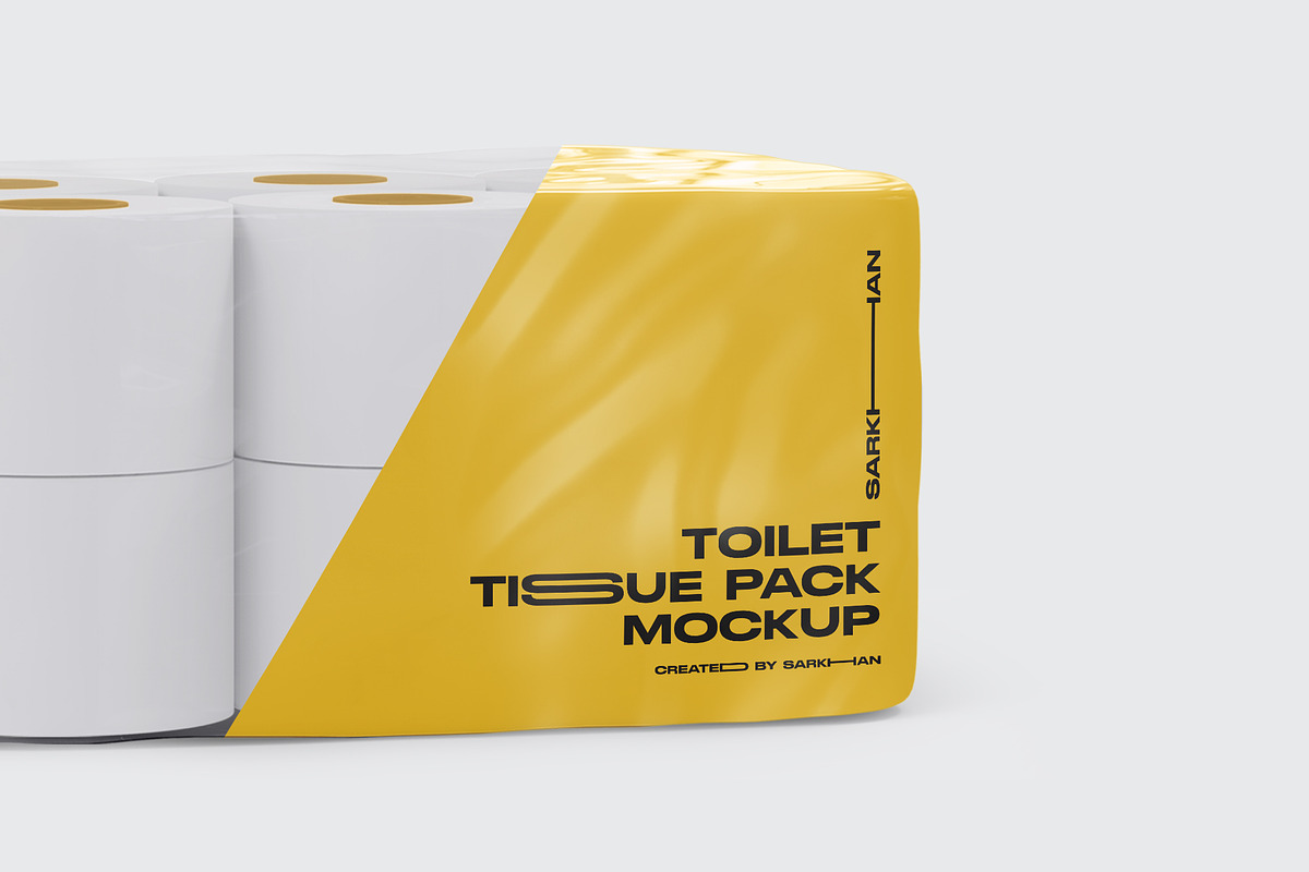 Toilet Paper 12 Pack Mockup, a Packaging Mockup by _Adroit_ (Photo 5 of 5)