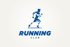running man silhouette icon logo, a Branding & Logo Template by Blazybone