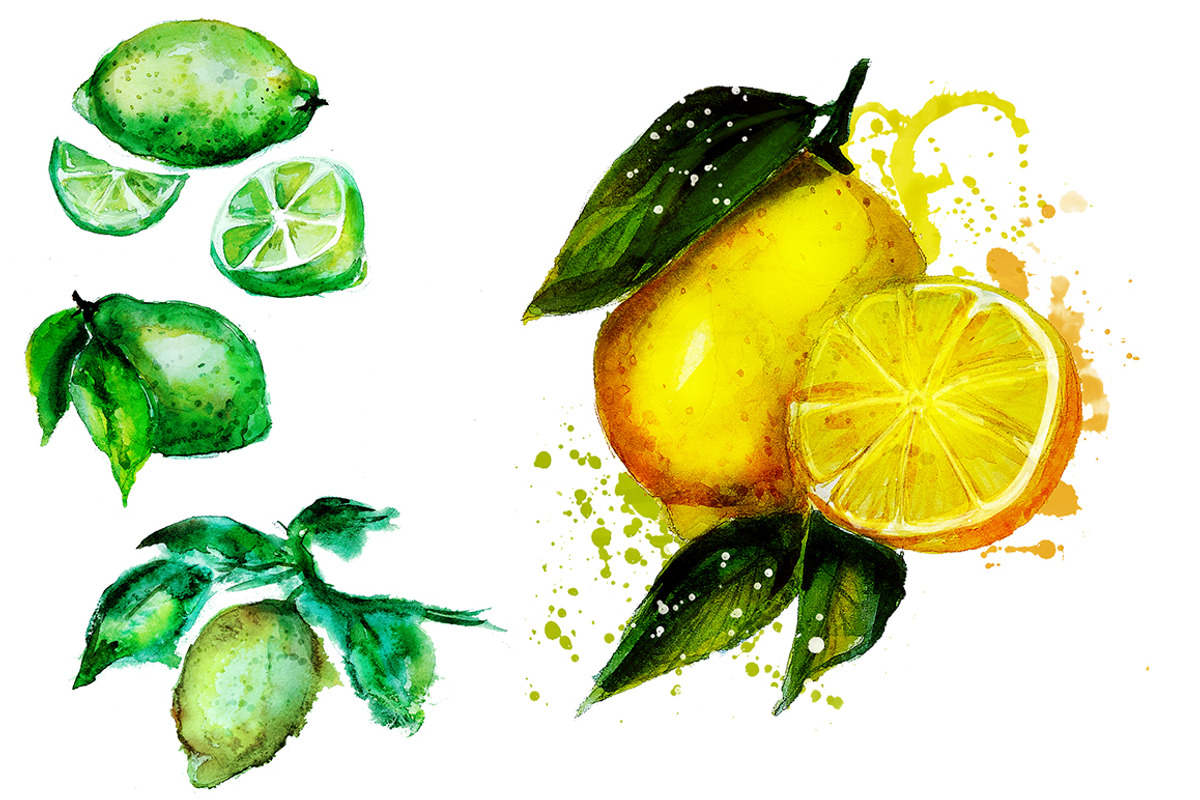 watercolor lemons, a Food Illustration by art_mouse (Photo 3 of 6)