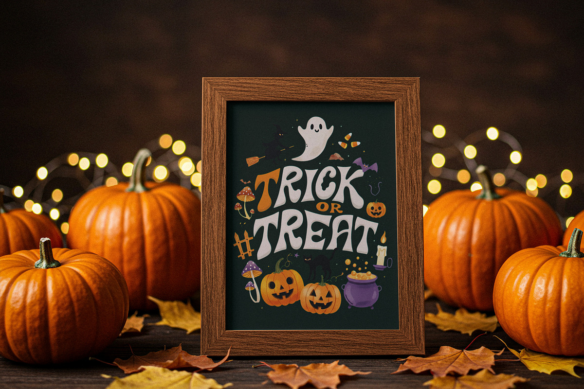 Halloween Themed Frame Mockup, a Product Mockup by Designer Dude