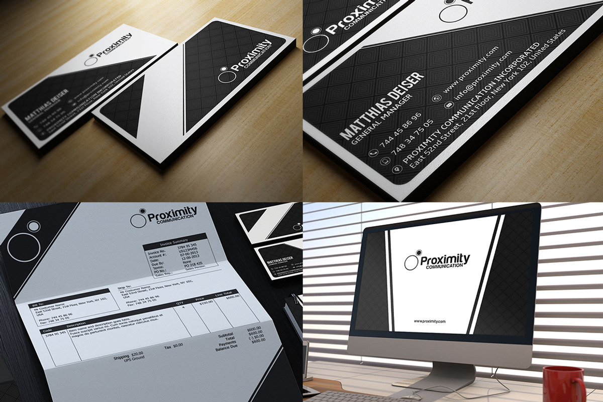 Black And White Corporate Identity, a Stationery Template by Marvel (Photo 5 of 5)