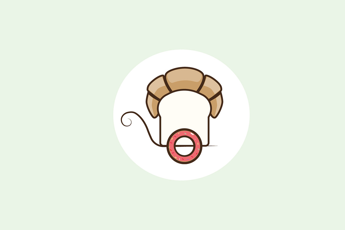 Croissant and donut for bakery shop, a Branding & Logo Template by Asfacute