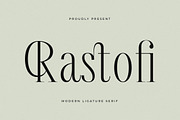 Rastofi Modern Ligature Serif, a Serif Font by Letterena Studios (Thumbnail 1 of 15)
