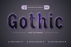 Gothic - Editable Text Effect, Font