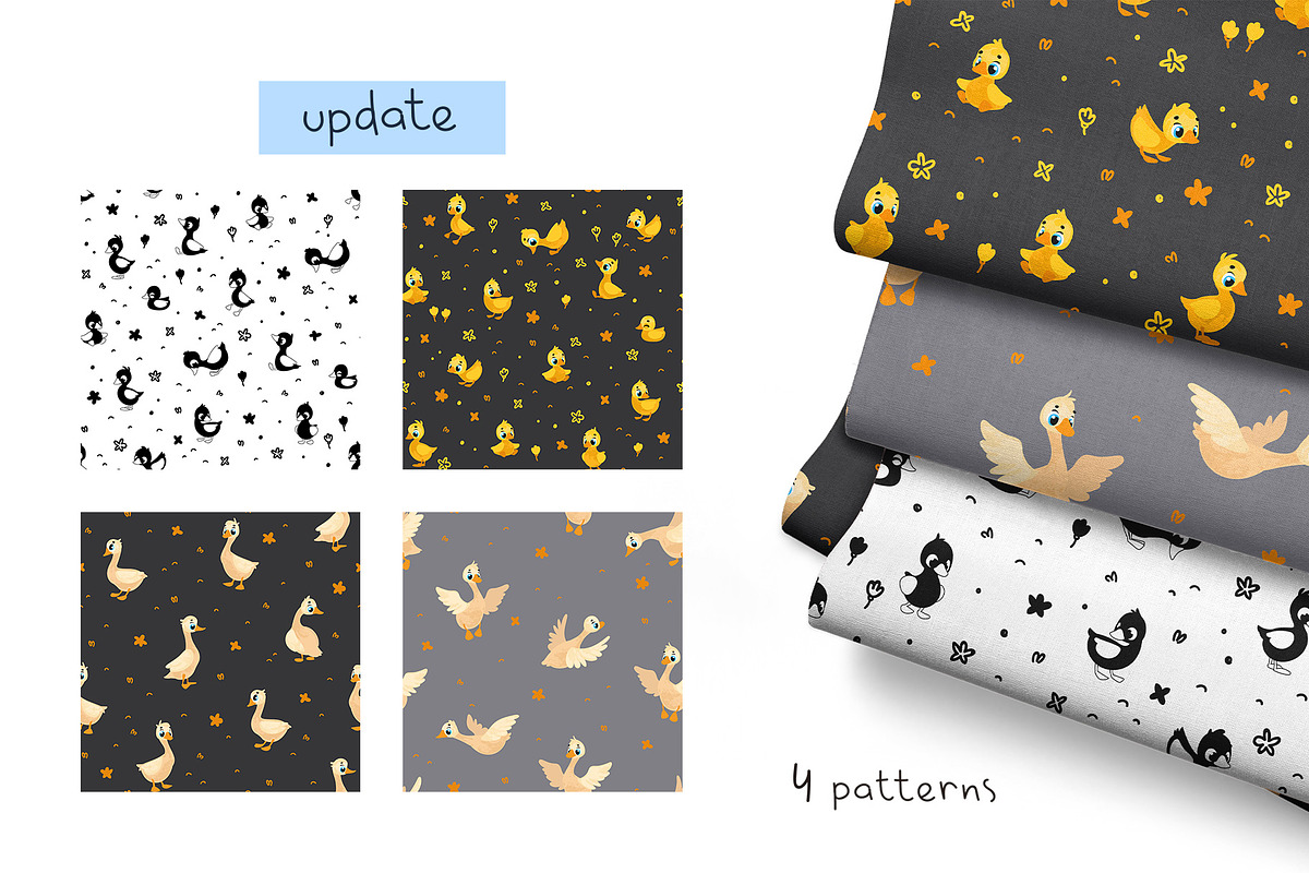 Ducks and ducklings, an Animal Illustration by tata_ota (Photo 8 of 9)
