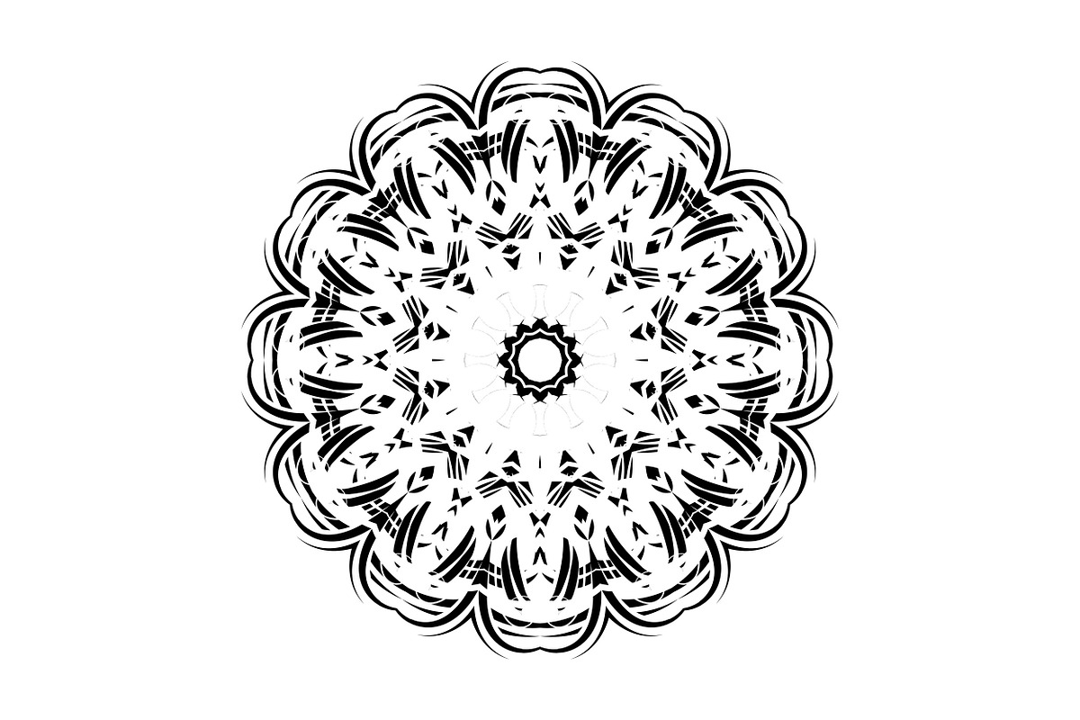 Modern Black and White Mandala Pack, a Decorative Illustration by NJ Himel (Photo 14 of 101)