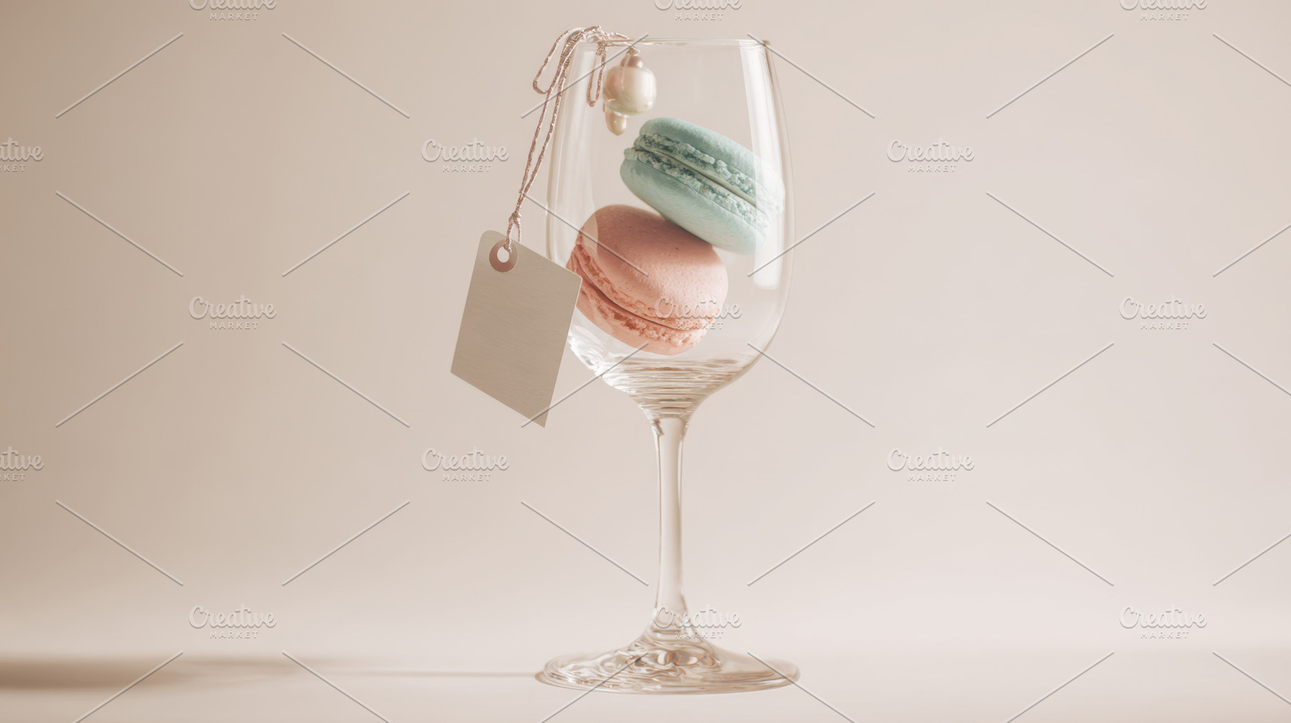 Colorful macarons in glass cup, a Photo by Beautiful things
