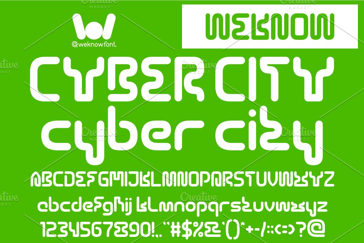 Cyber City font, a Font by weknow (Photo 1 of 8)