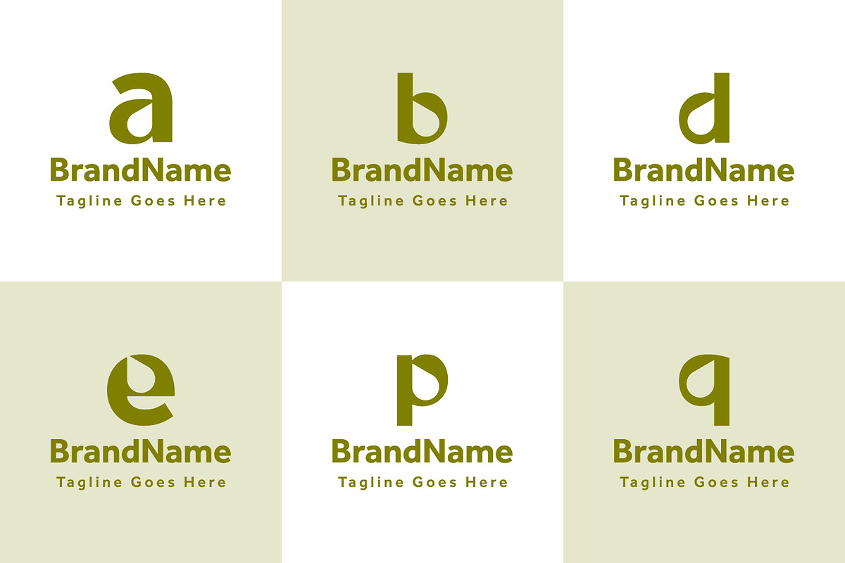 Letter A B D E P Q Droplet Logo, a Branding & Logo Template by Pray Art Design Studio