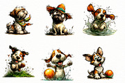 Whimsical Summer Dog clipart, an Illustration by Designworld (Thumbnail 4 of 7)