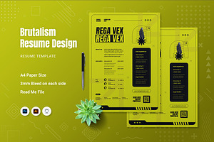 Brutalism Resume, a Resume Template by Fannan Studio