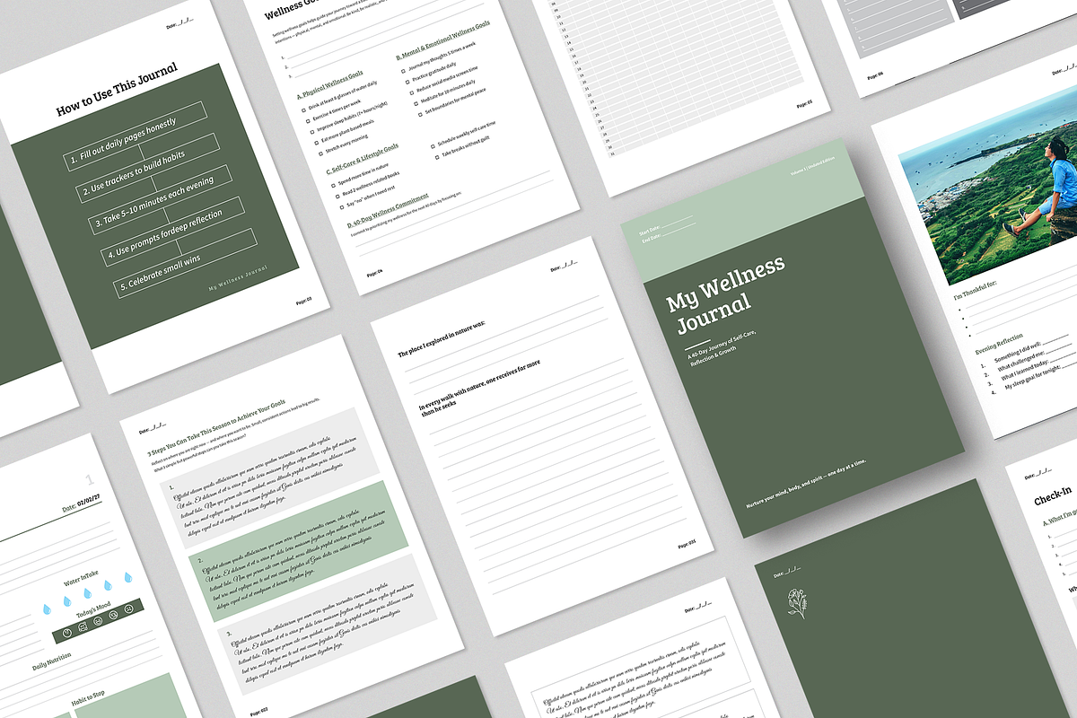 Wellness Journal | Canva, a Brochure Template by ArtisticLand (Photo 2 of 15)