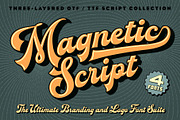 Magnetic Script Font Family, a Script Font by Mysterylab Designs (Thumbnail 1 of 8)