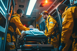 Emergency medical technicians transf, a Health & Medical Photo by Pixeness Studio