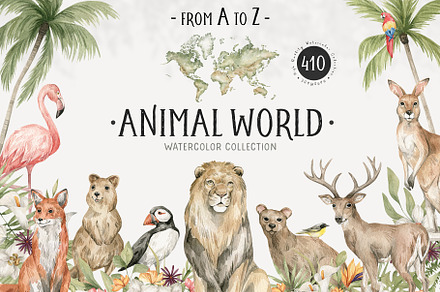 Animal World. From A to Z., an Animal Illustration by Kreker Kate