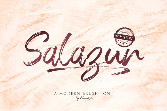Salazur Brush Font preview 7