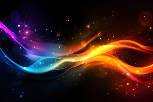 Vivid abstract light display, a Photo by Pavel_design