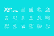 Work From Home  | 16 Thin Line Icons, an Outline Icon by Alex Blogoodf (Thumbnail 6 of 15)