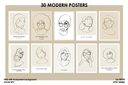 Modern Posters. Women line portraits, a Decorative Illustration by NKTN (Thumbnail 6 of 9)