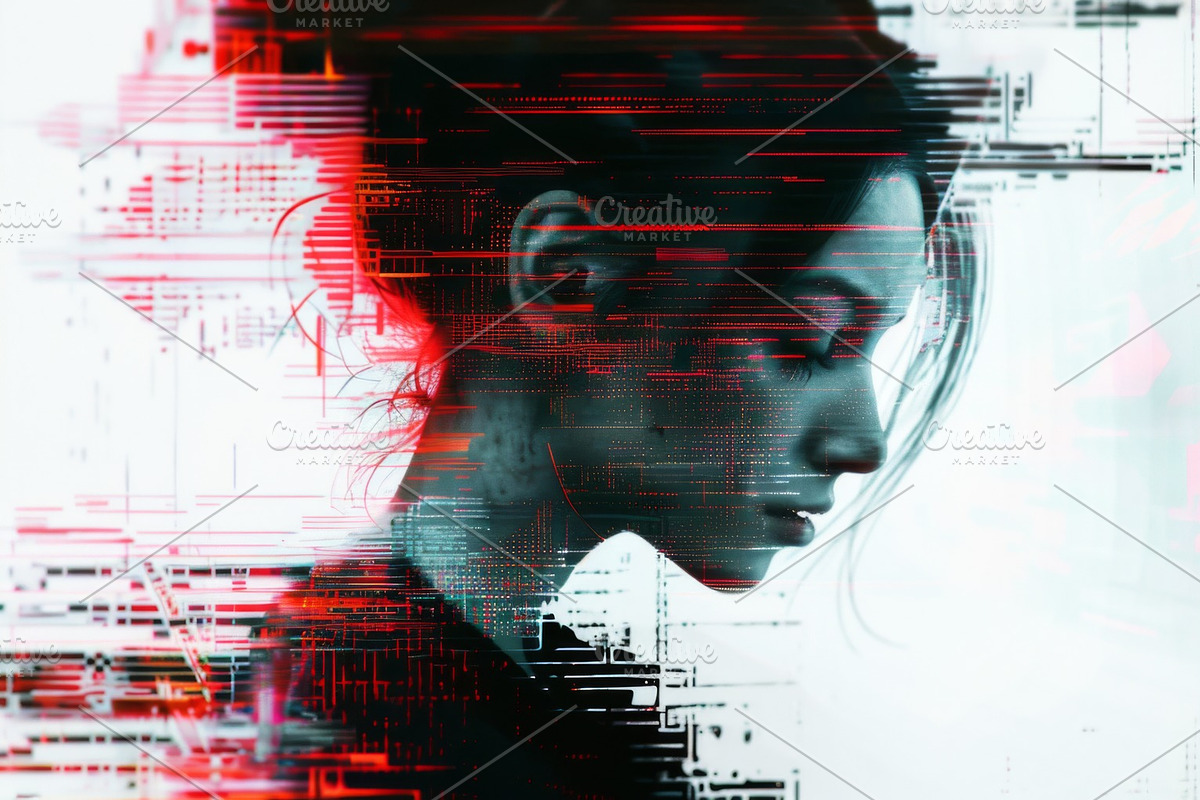90 Glitch faces, a Person Illustration by Handmadefont (Photo 81 of 94)