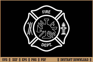 Fire Department Logo SVG, an Illustration by Handy Arts Studio