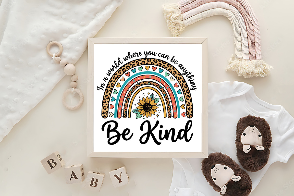 Be Kind Leopard Rainbow Sublimation, a Work Illustration by CraftArtStudio (Photo 4 of 4)