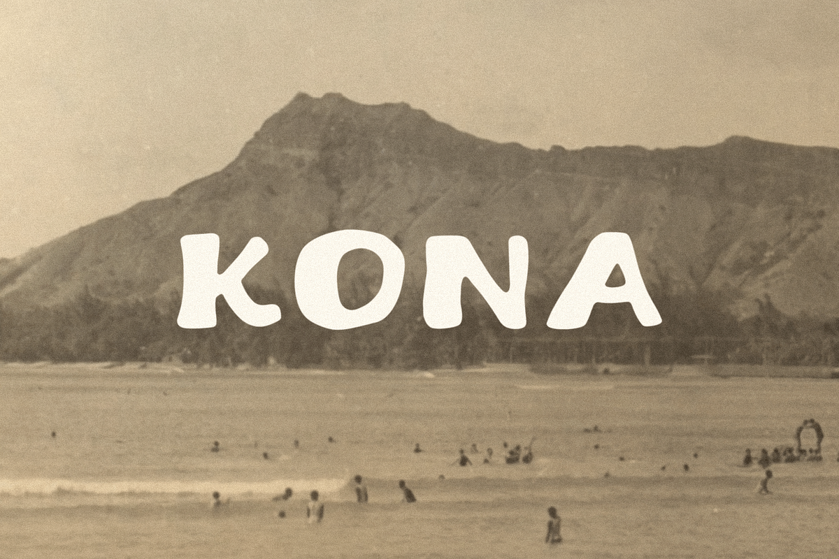 Kona, a Font by Bruised Goods (Photo 1 of 4)
