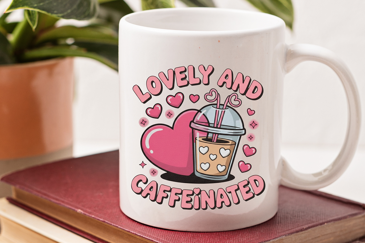 Lovely And Caffeinated PNG, a Graphic by Vector Portal (Photo 4 of 6)
