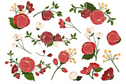 Christmas Flowers Clipart & Vectors, an Illustration by Amanda Ilkov (Thumbnail 2 of 3)