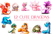 12 Cute Dragons, an Animal Illustration by Eve Farb (Thumbnail 1 of 3)